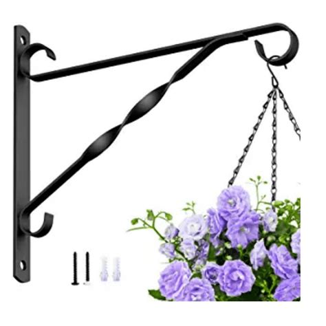 metal brackets for outdoor plant baskets|outdoor plant hangers 16 inch.